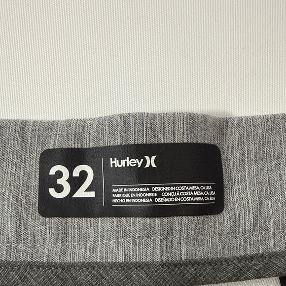 Hurley Men's Light Gray Flat Front Shorts - Picture 3 of 11